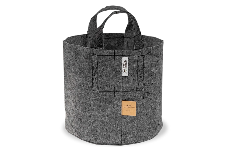 Textilní květináč s uchy 22L šedý ROOT POUCH